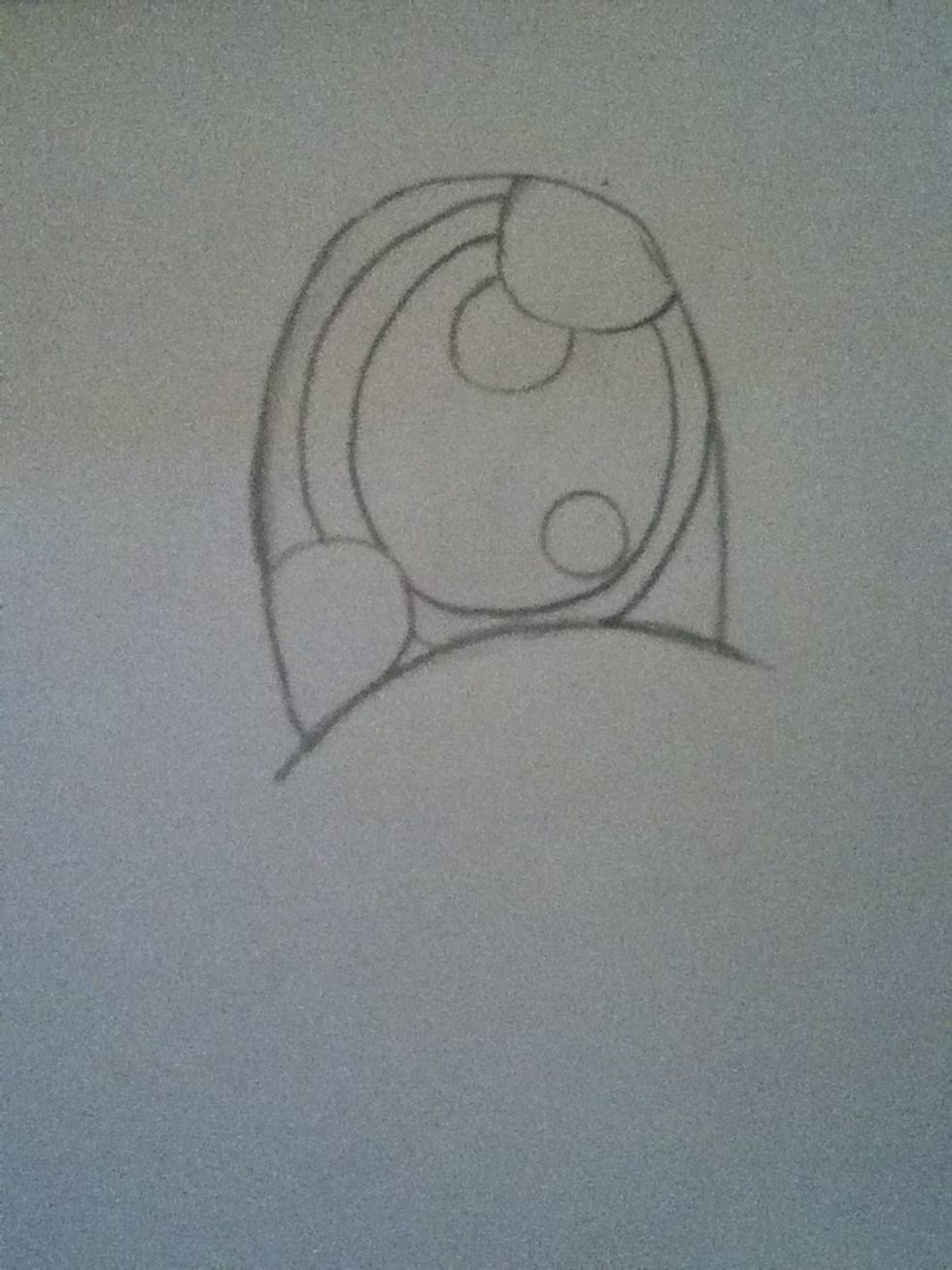 Add two circles, one inside another.