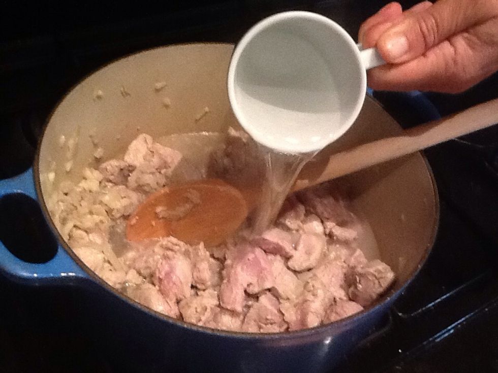 Add two cups of boiling water