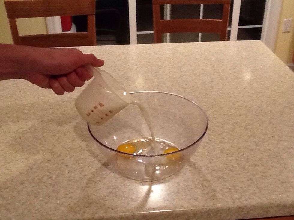 Add Two cups of milk into mixing bowl or blender