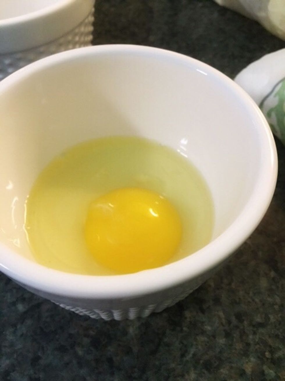 Add two eggs in one at time and beat them well.