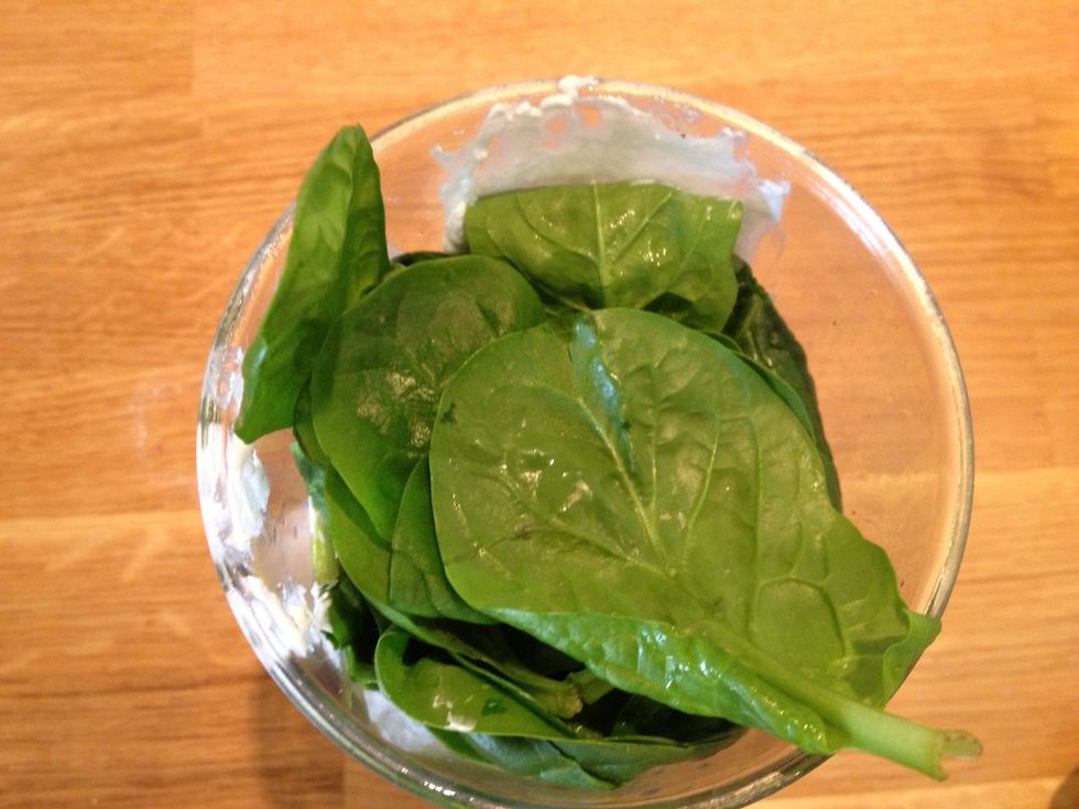 Add two handfuls of spinach