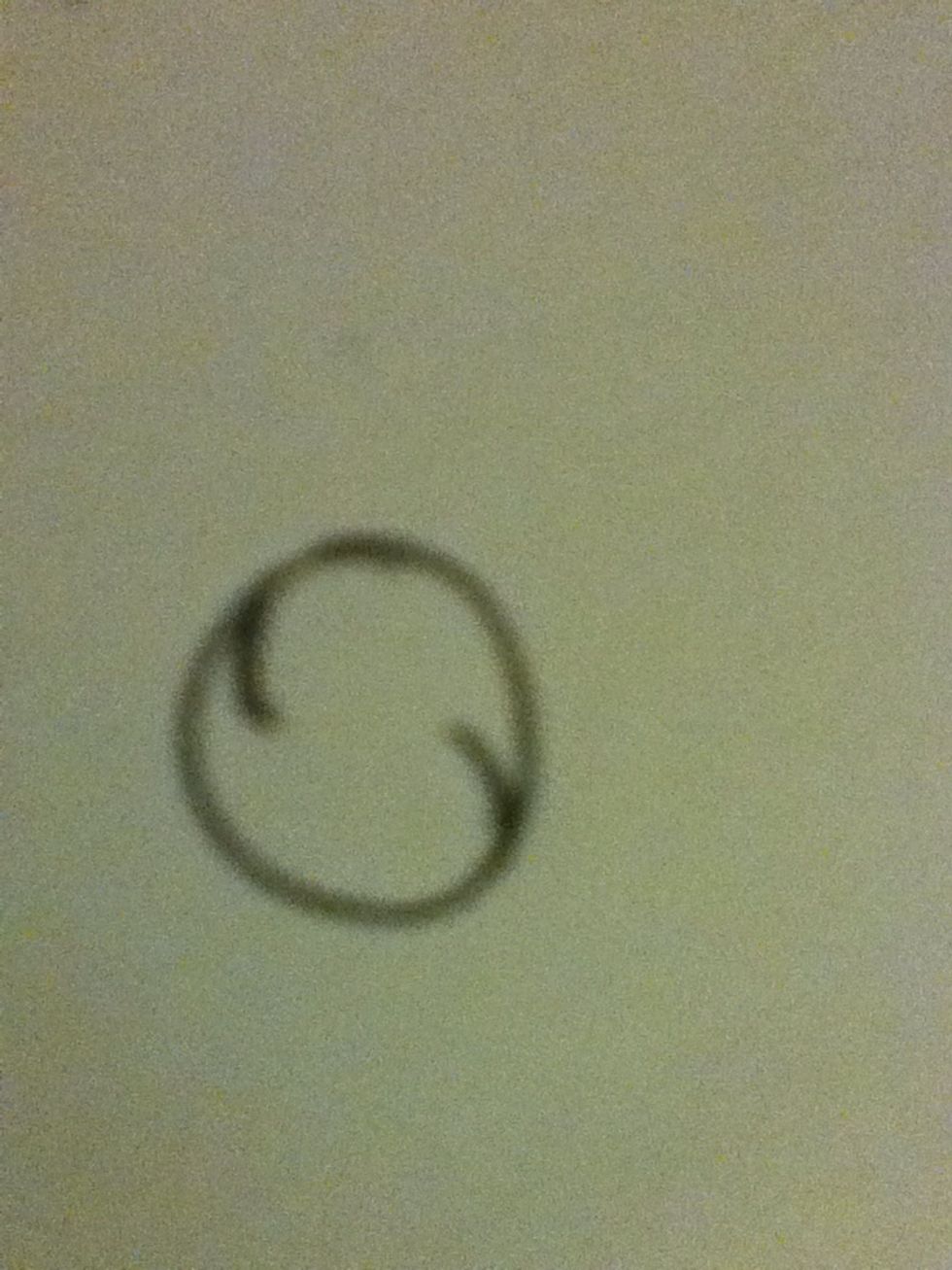 Add two indents that make the circle look like a bubble letter 'S'