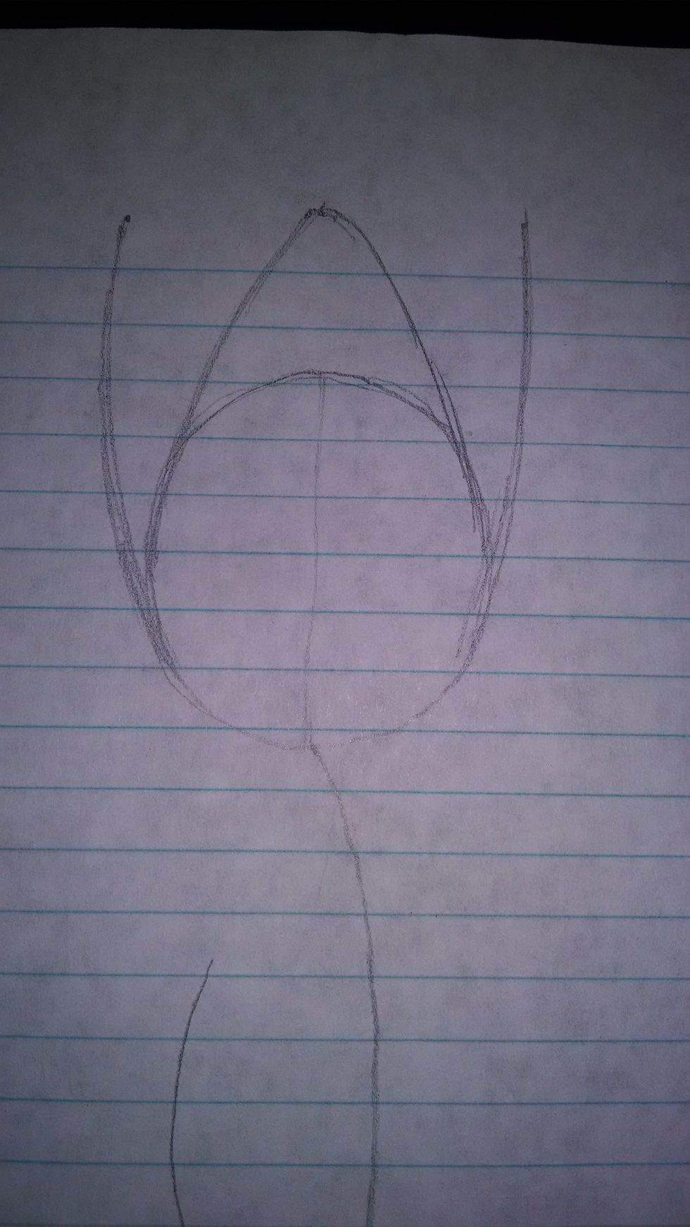 Add two lines on either side of the triangle