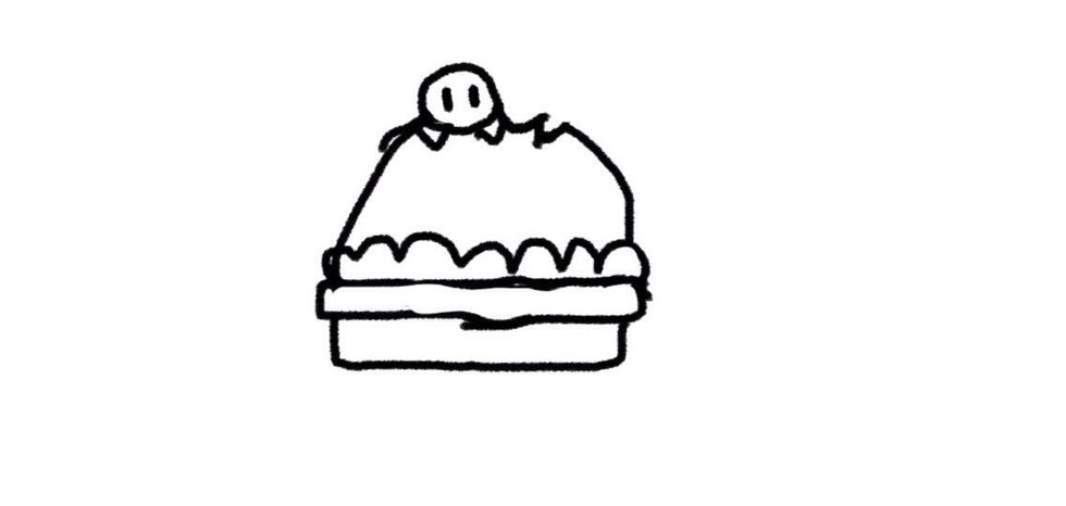 Add two lines to the circle