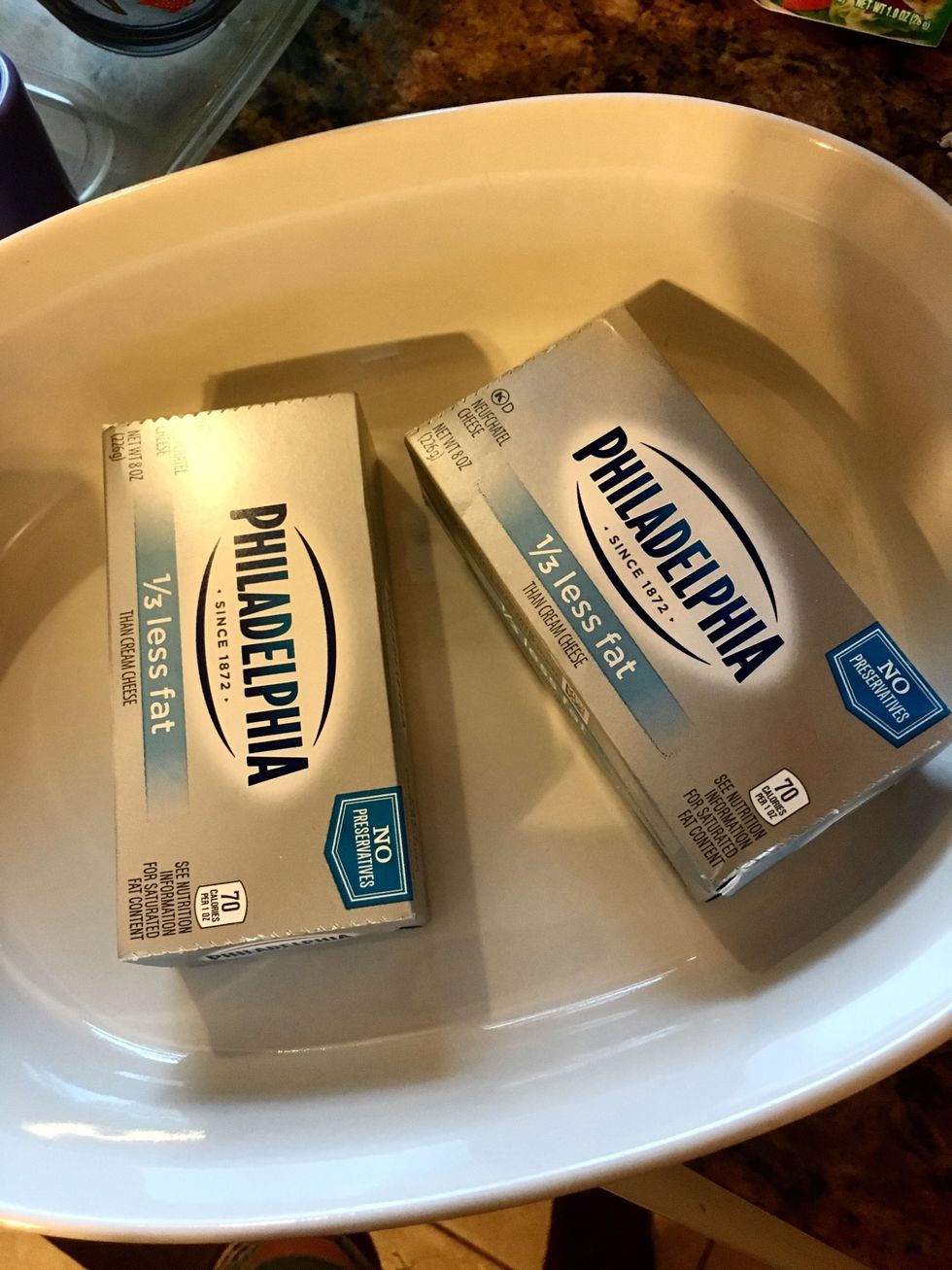 Add Two packs of cream cheese