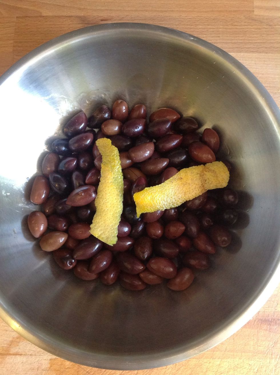 Add two strips of peel