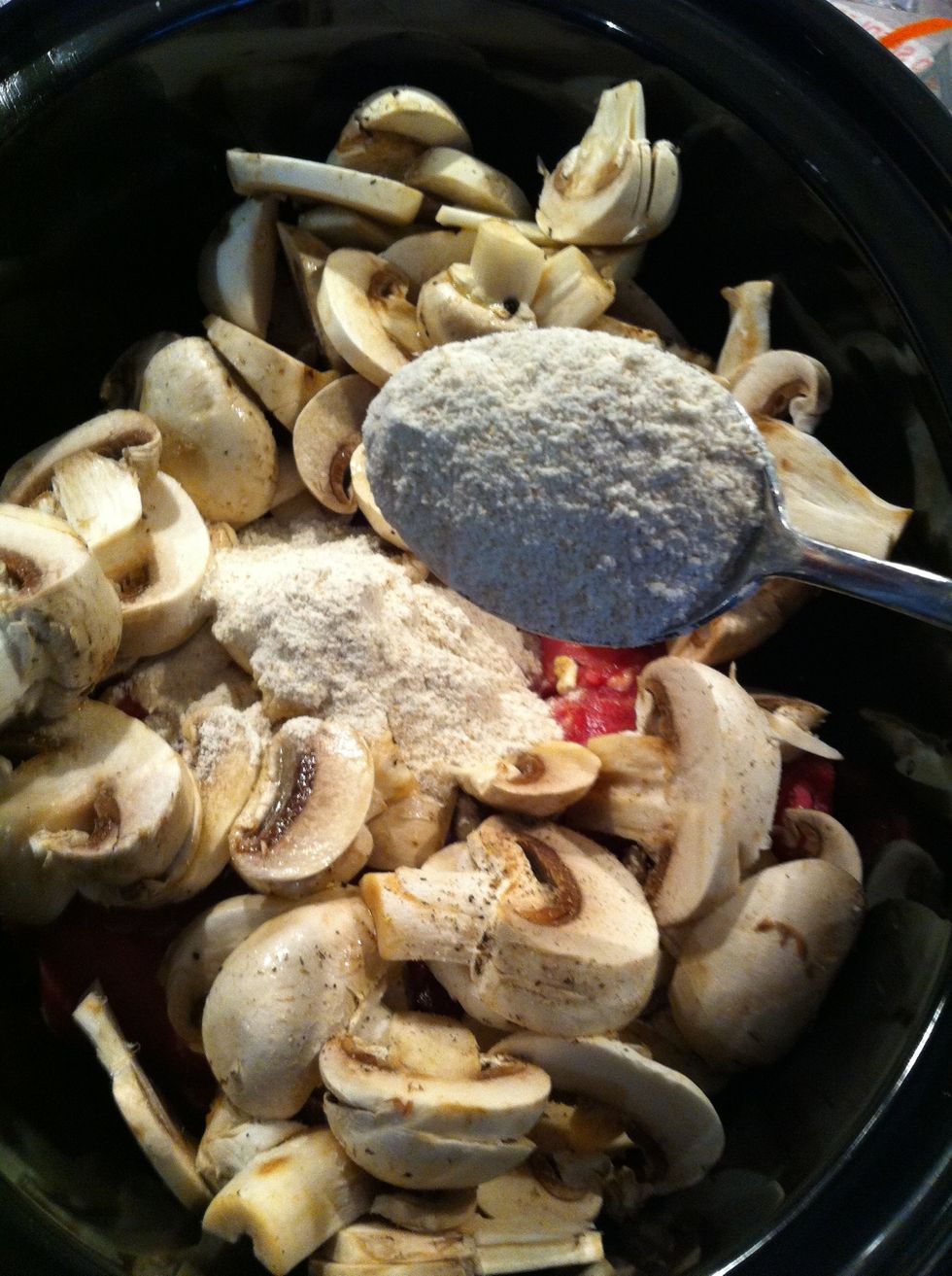 Add two table spoons of flour