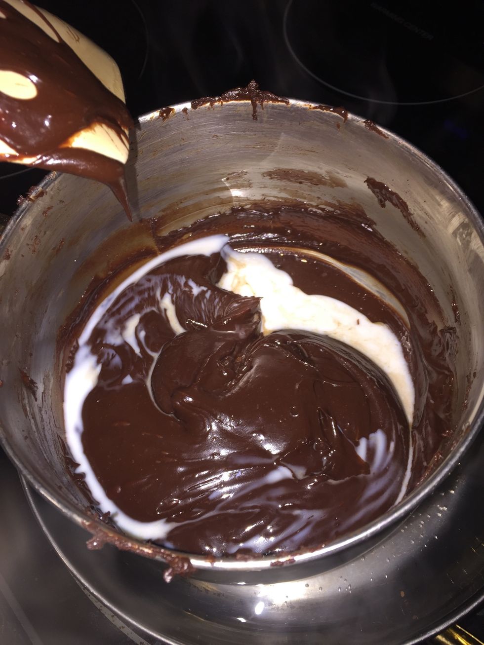 Add two tablespoons of milk to the melted chocolate chips to prevent chocolate from burning.