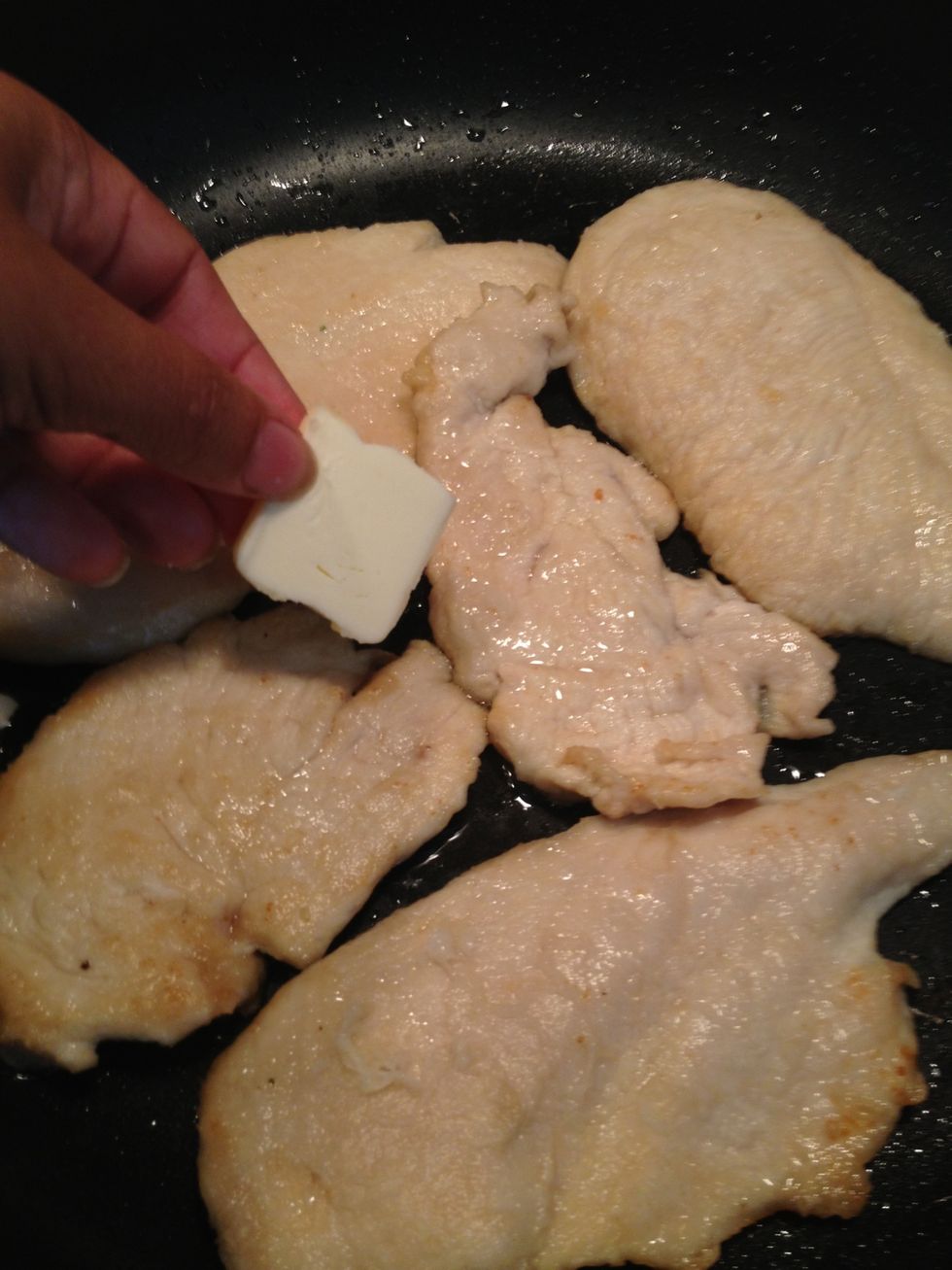 Add two Tbs. of butter .