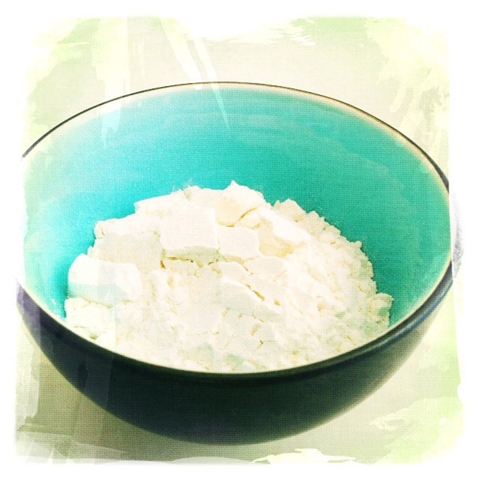 Add \u00bd cup of white flour, sifted with \u00bc teaspoon of salt and \u00bd teaspoon of baking powder.