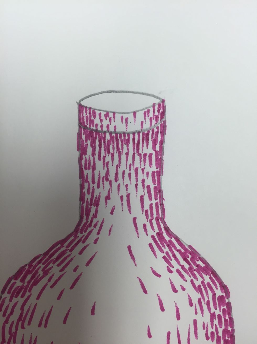 Add value in the top stripe. Dark on both sides, light in the center.