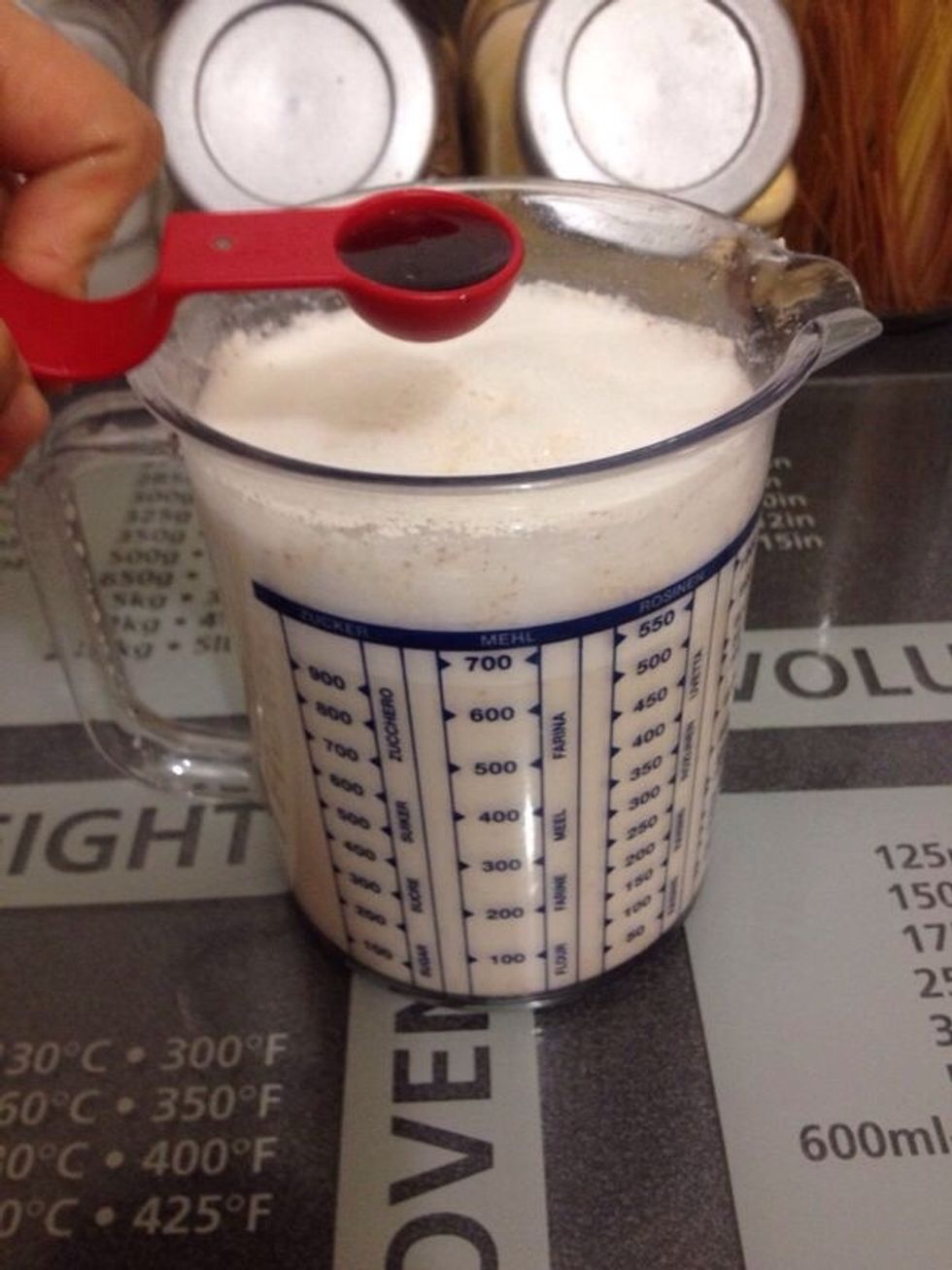 Add vanilla and mix to combine.