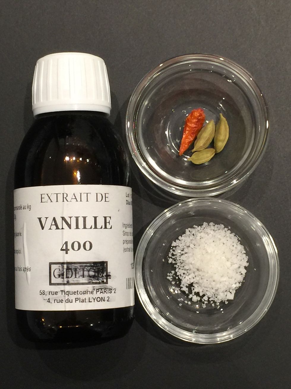 Add Vanilla extract... Salt cardamom and chili are optional. But to try.. Interesting