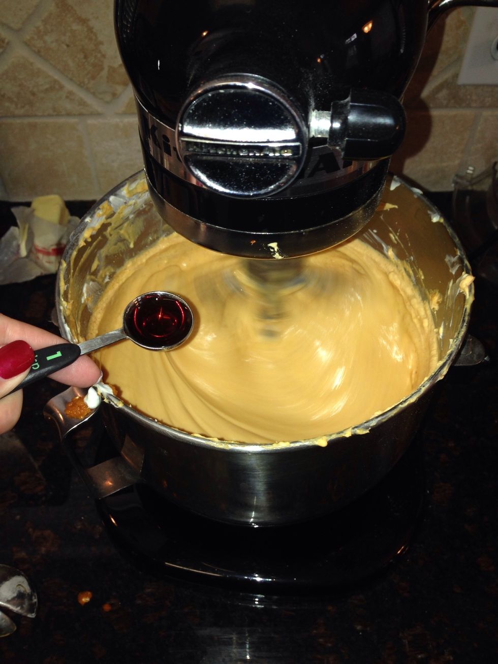 Add vanilla extract to the batter.