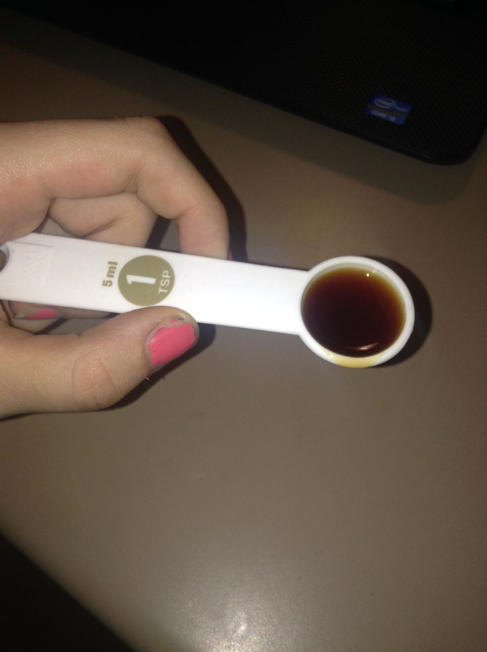 Add vanilla extract to the mixture.