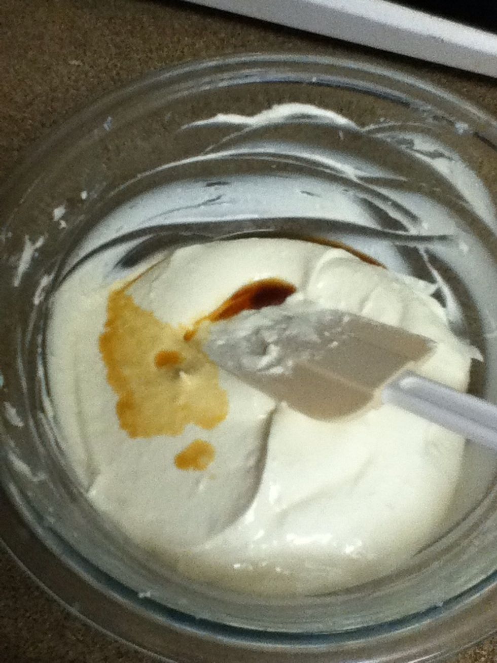 Add vanilla extract (You can put lemon, almond or other flavors depend on your preference)