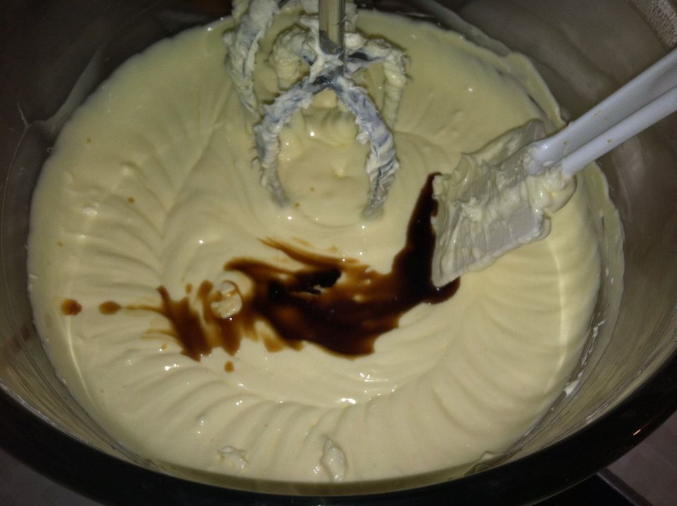 Add vanilla! Only use directed amount! It smells sweet but taste bitter too much & you'll have a nasty taste to it!