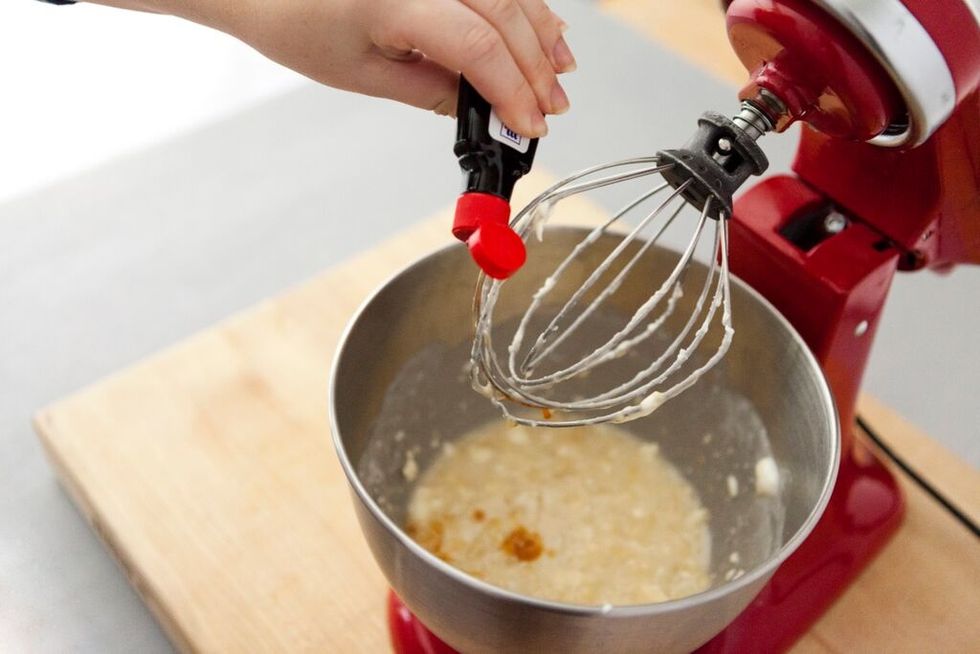 Add vanilla to mixture.