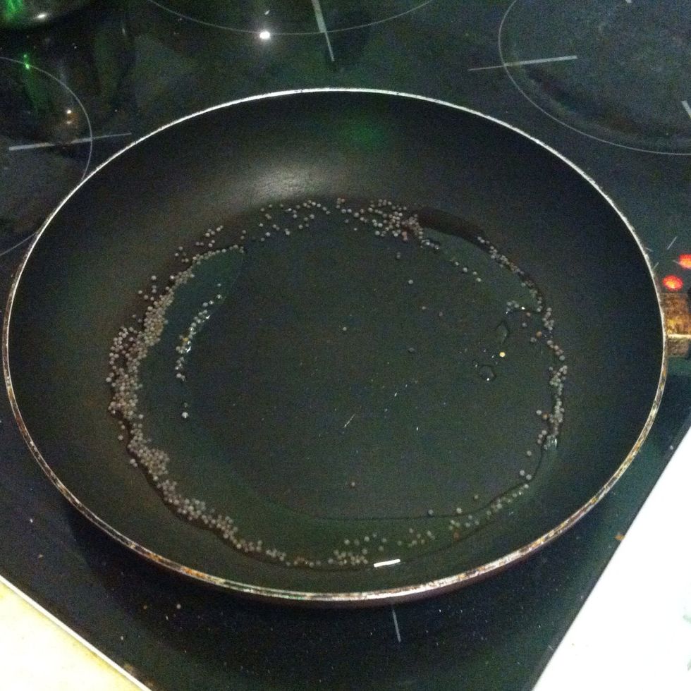 Add vegetable oil and wait till it's hot