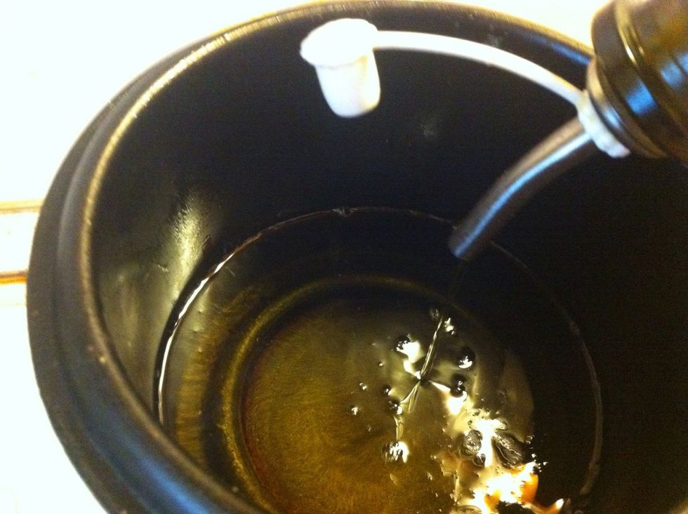 Add vegetable oil into fryer. Or you can use a pan with a bit of oil.