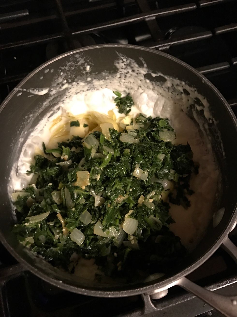 Add vegetables back into the pot