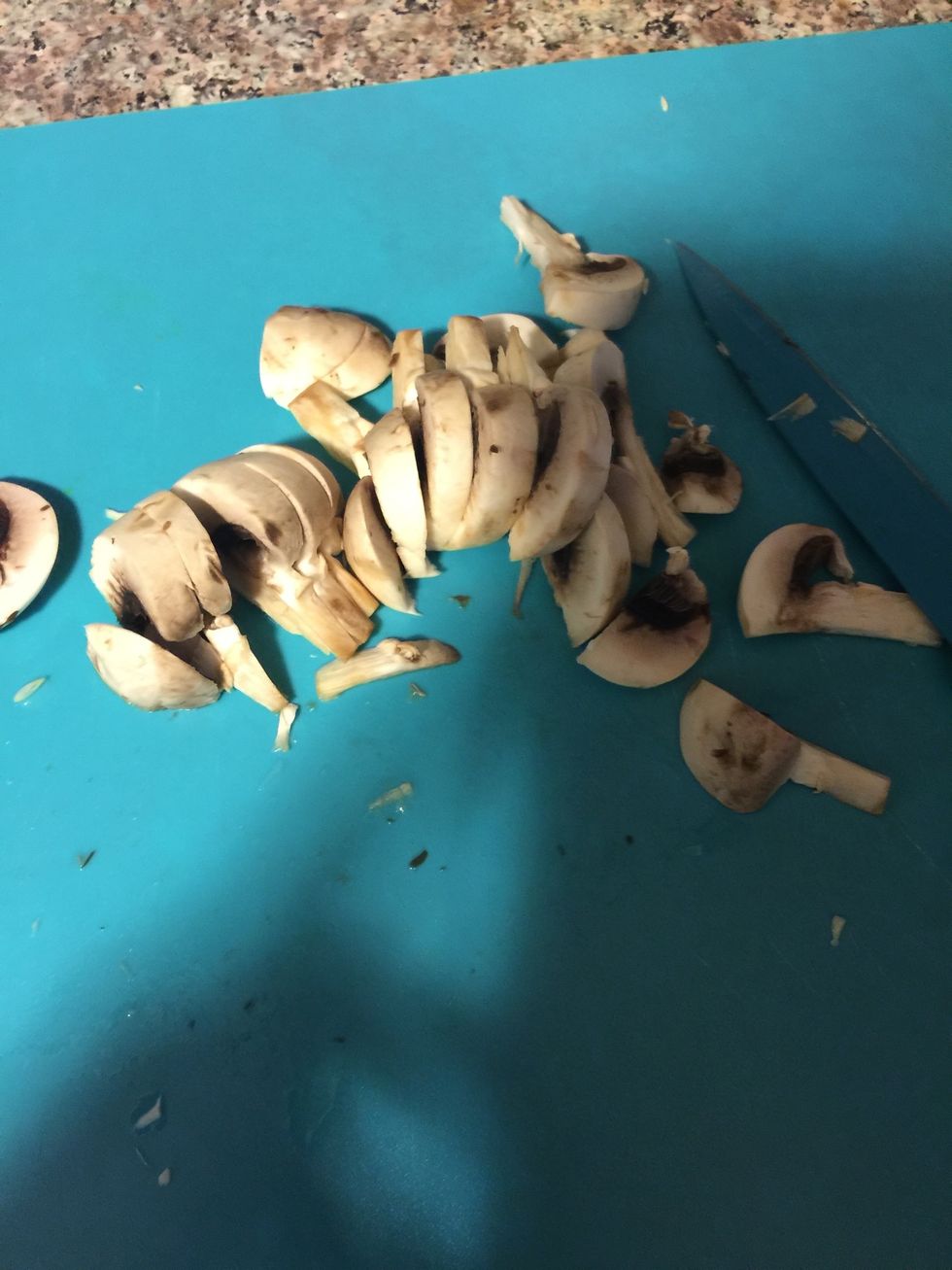 Add vegetables of your choice. Here i sliced some mushrooms.