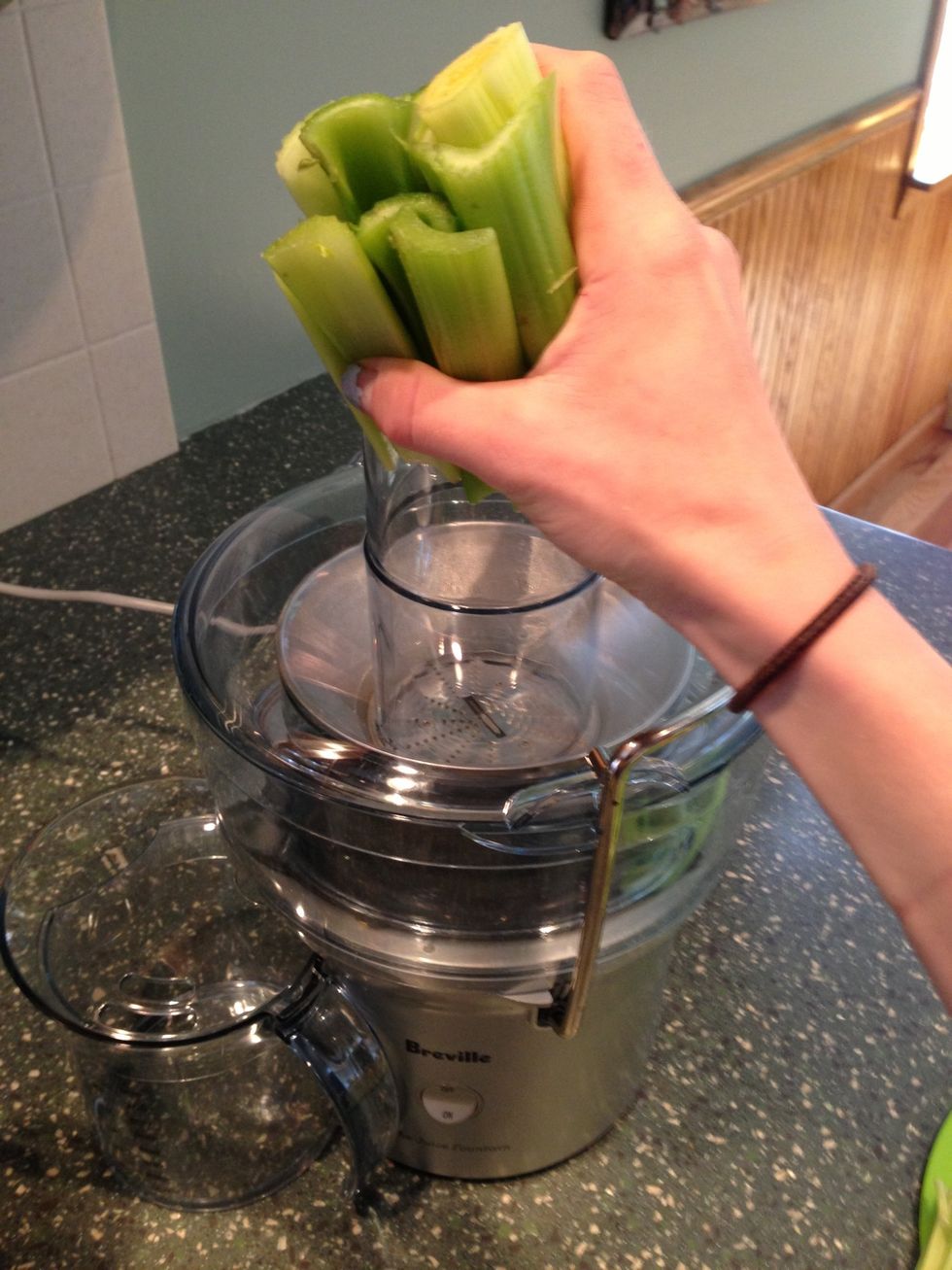 Add vegetables starting with the more water containing ones such as cellery