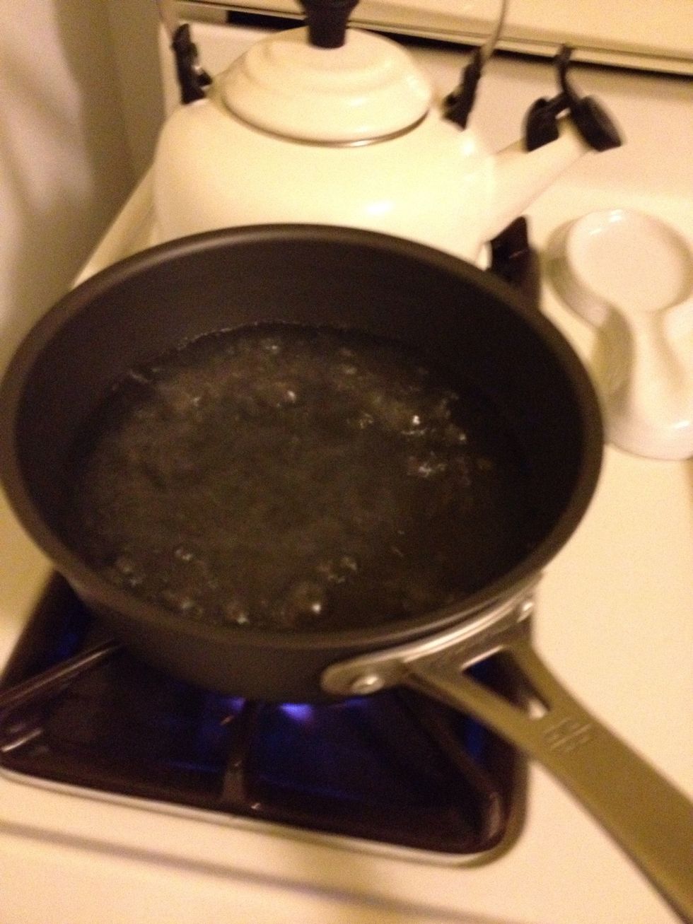 add vermicelli noodles to boiling water for a minute to soften them, strain.