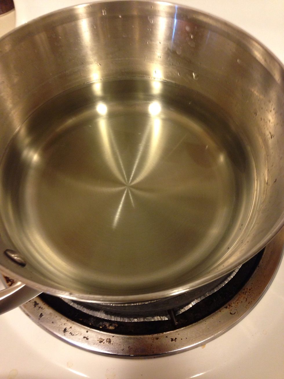 Add vinegar and Get 6 cups water boiling