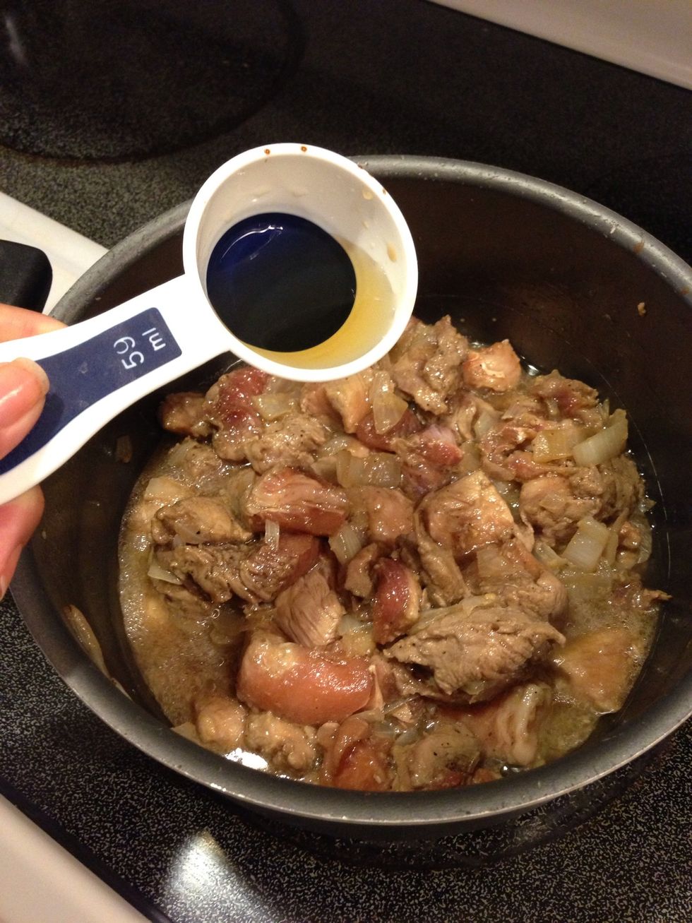 Add vinegar....