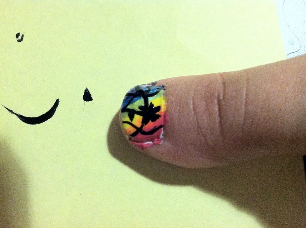 Add vines around your flower.