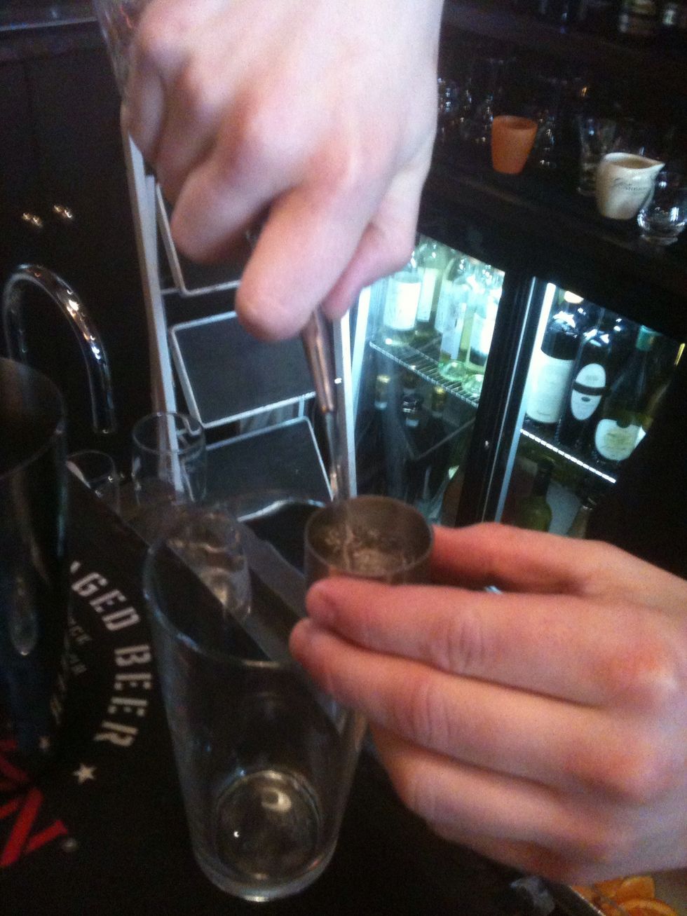 Add vodka to your cocktail shaker