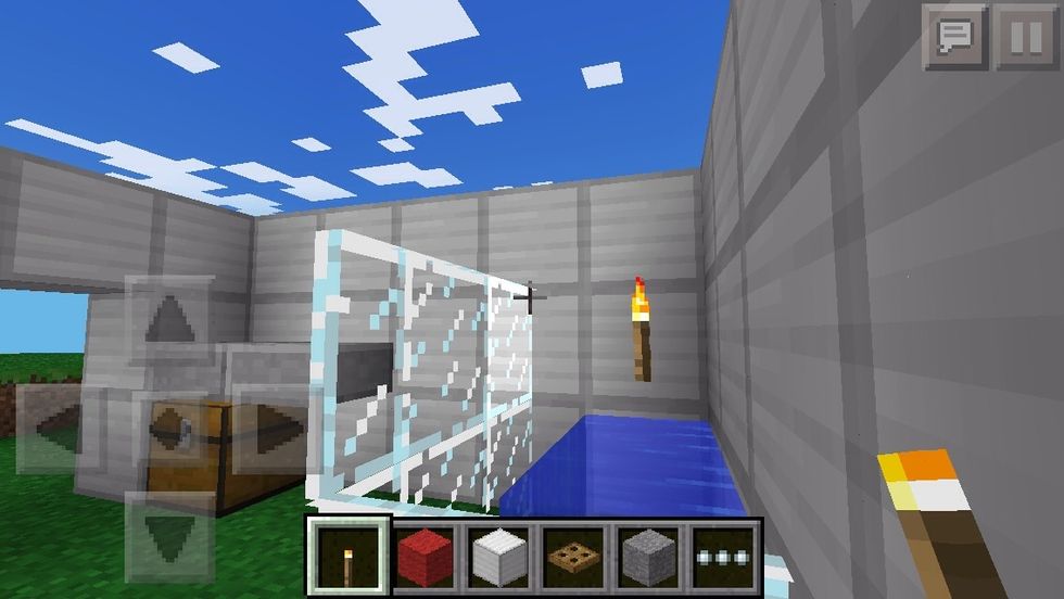 Add walls, and maybe add a torch in the shower
