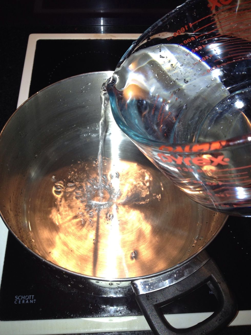 Add water and bring to the boil