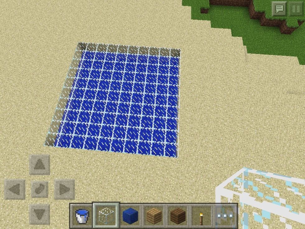 Add water and cover with glass