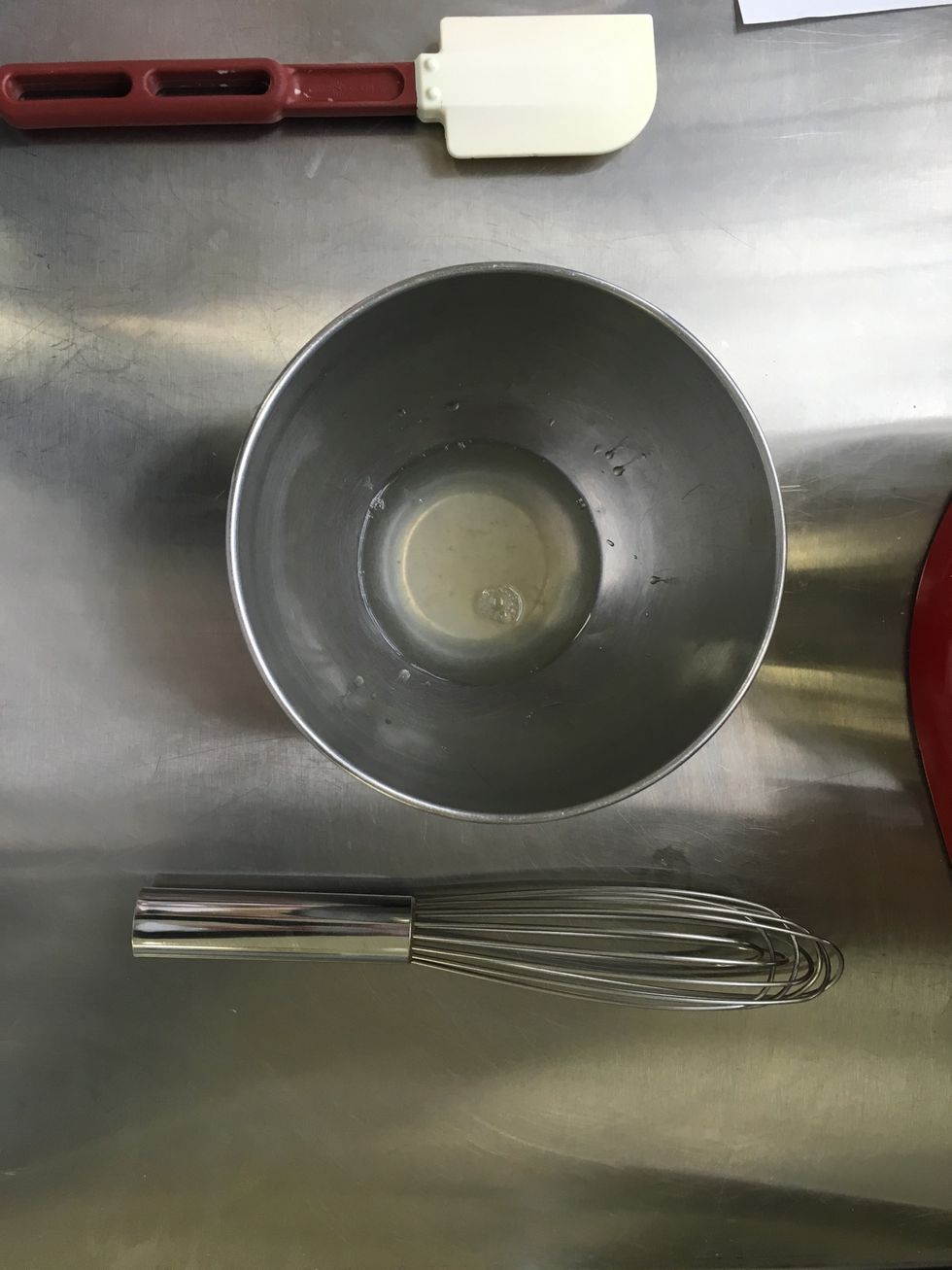 Add water and lemon juice to bowl.