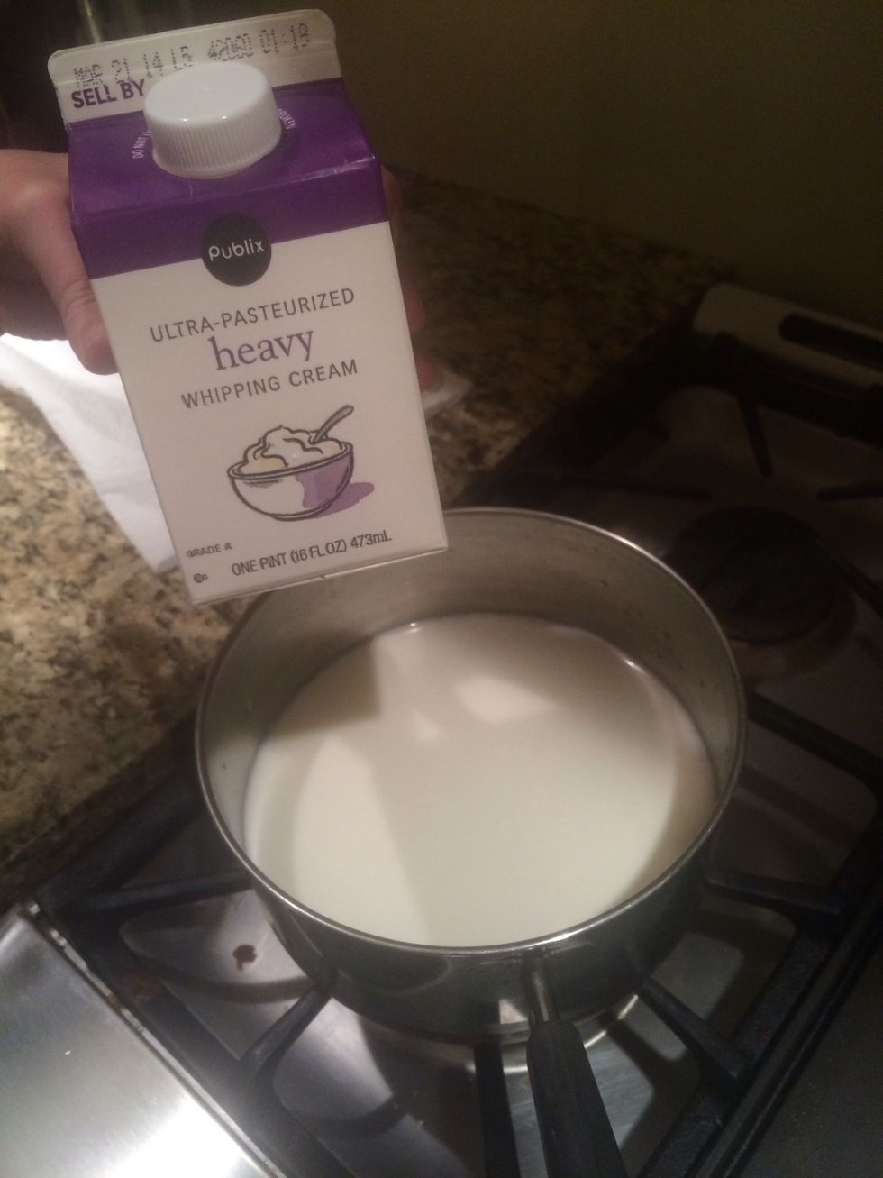 Add water and whipping sauce. Let boil