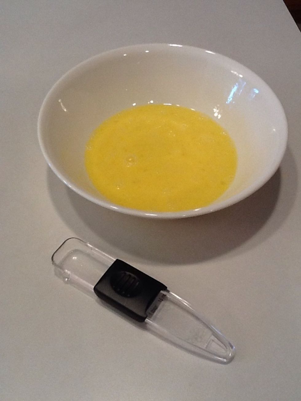 Add water and whisk until blended.  Set aside.