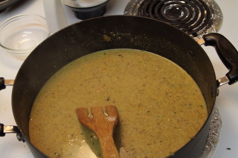 Add water as required and mix the ingredients we'll wait for 5 min till the curry start to boil