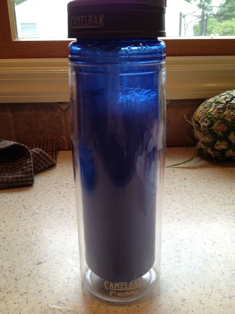 Add water close to the top..leave room for your ice cubes