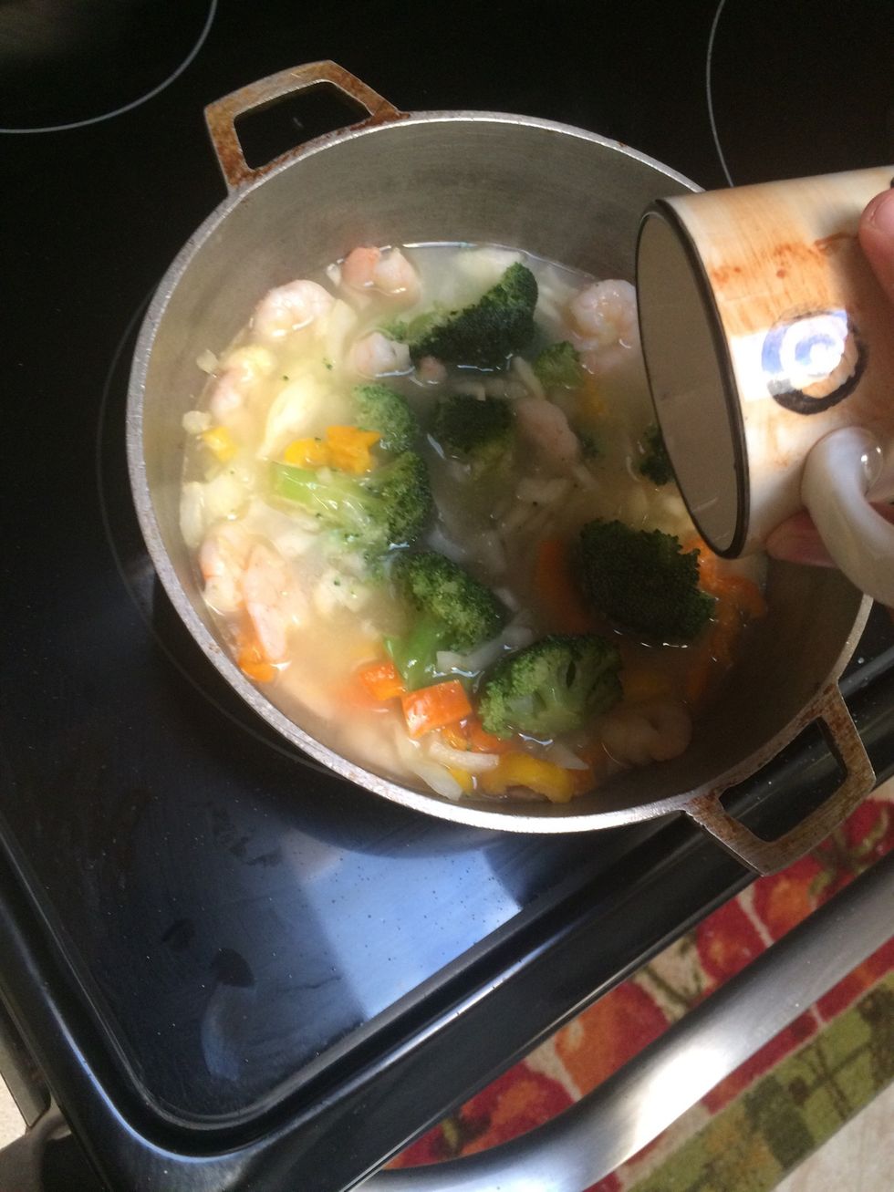 Add water little less than half of a cup