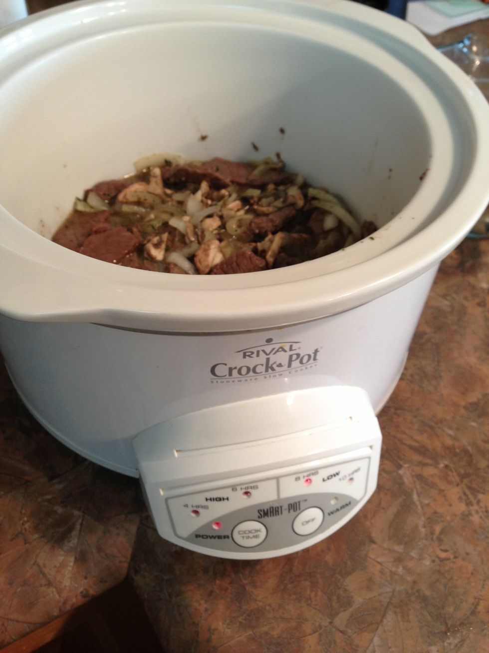 Add water & simmer in pan on low, adding water as needed... OR... I placed entire mixture with 1/2-3/4 cup water in slow cooker, covered, on low for 4 hours.