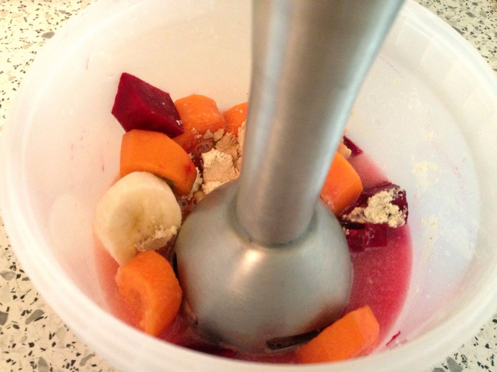 Add water so you can blend all the ingredients to the perfect smoothie!