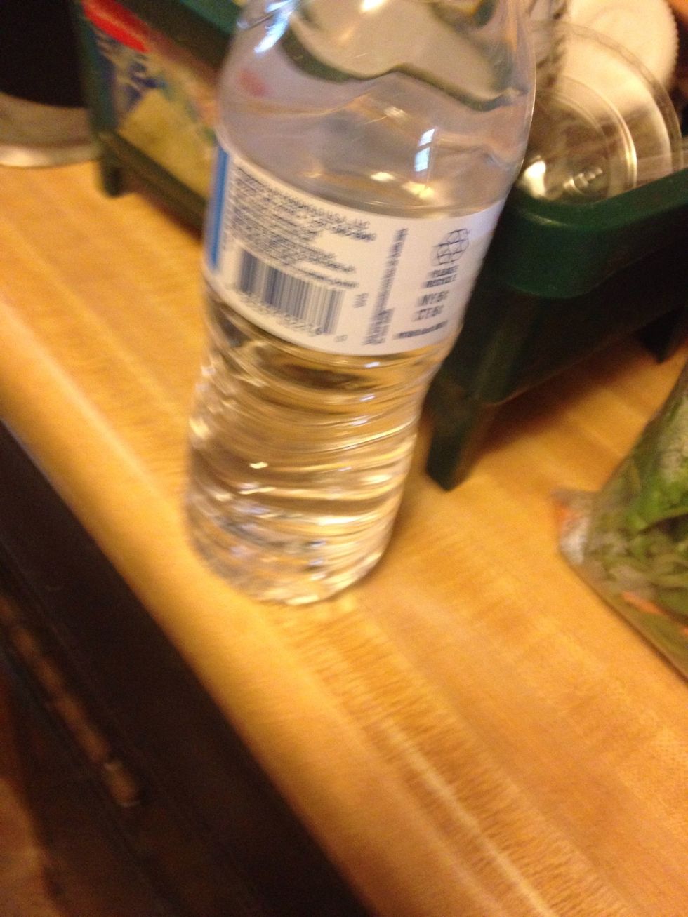 Add water. This is a 16.9 ounce bottle of water.