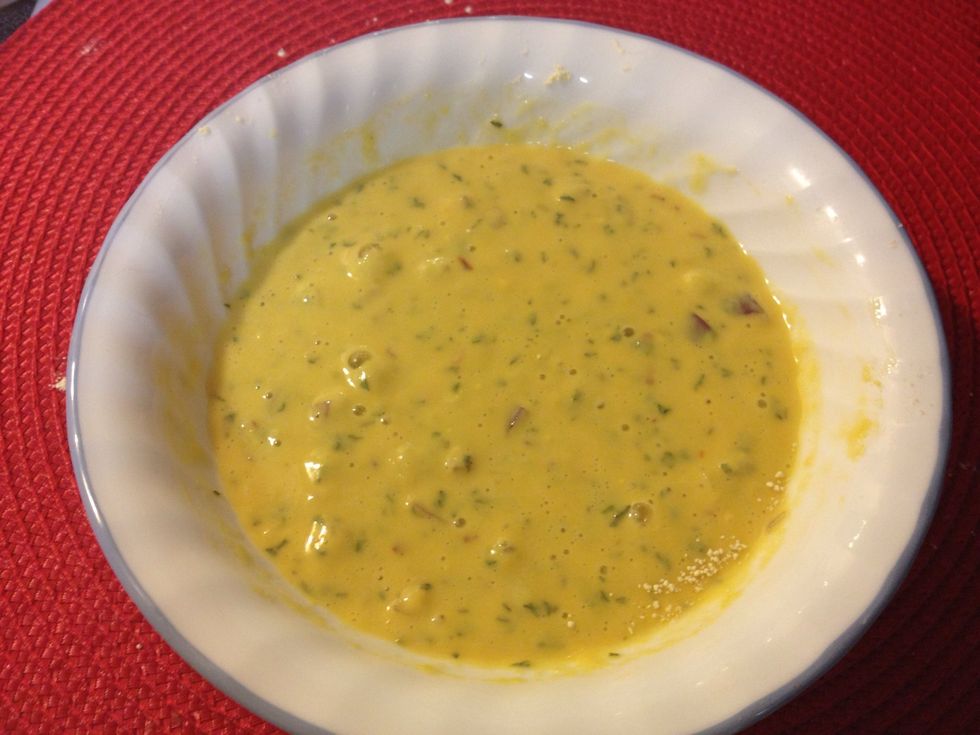 Add water till you get a thick pancake-like batter.