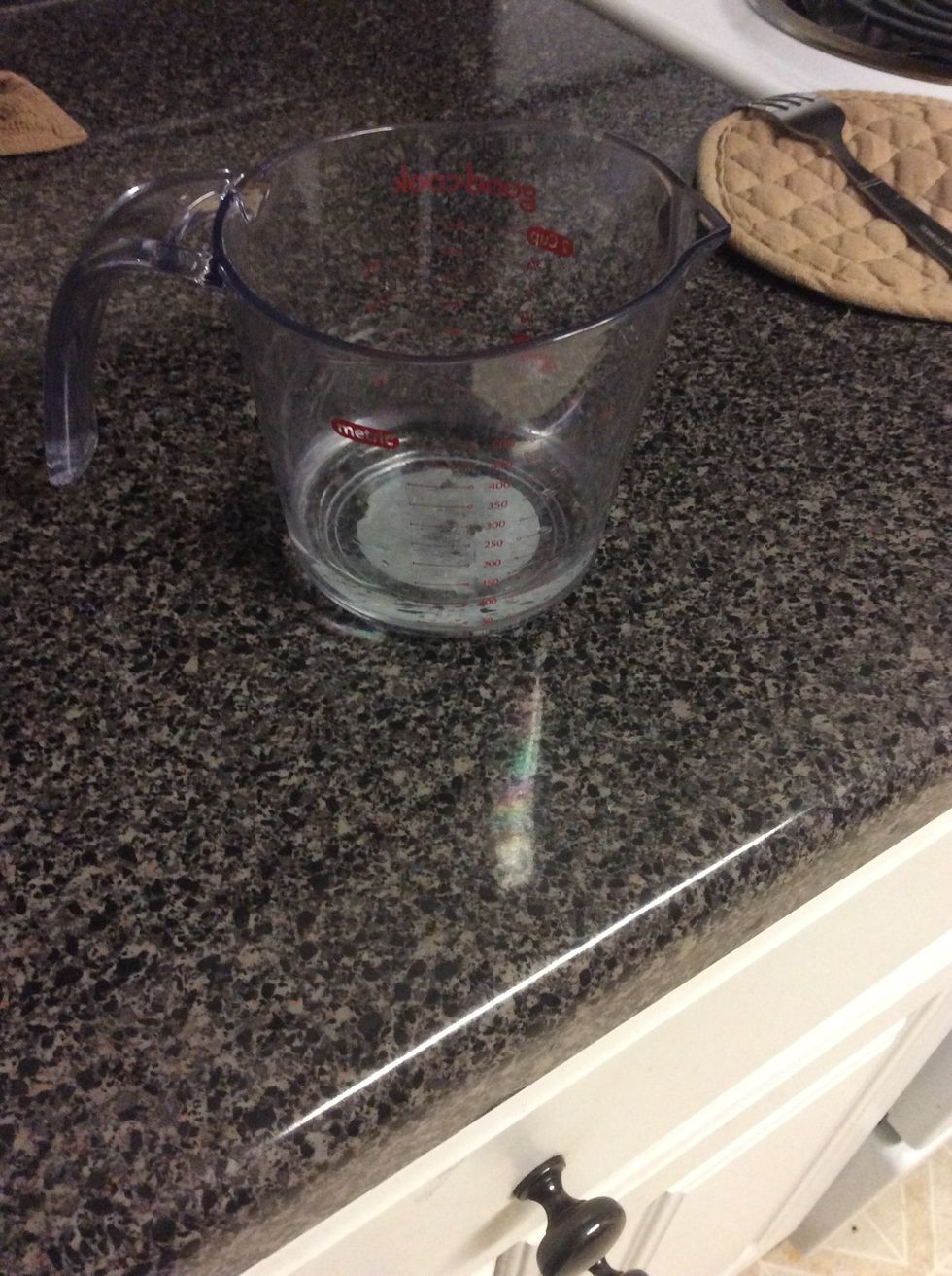 Add water to dish with chicken