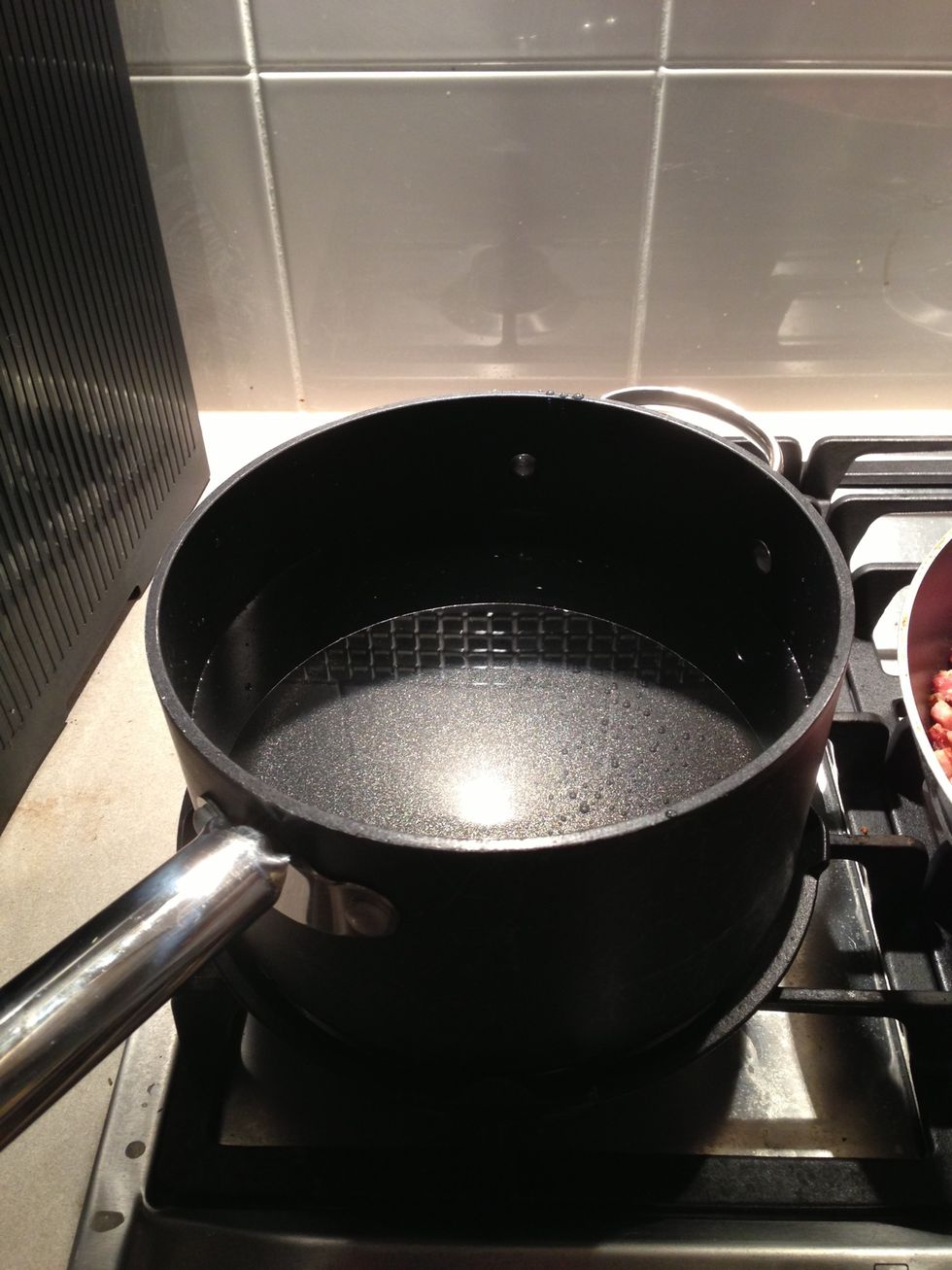 Add water to saucepan approximately fill half way up