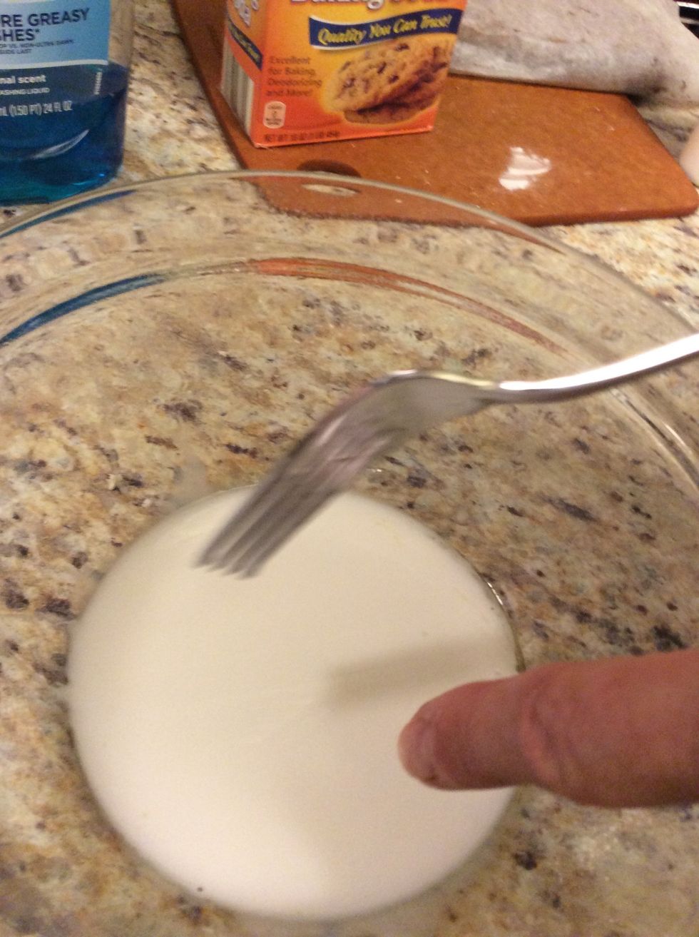 Add water to the bowl and mix till it is good