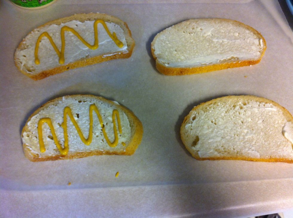 Add "wet" ingredients (I'm using just mayo and mustard)