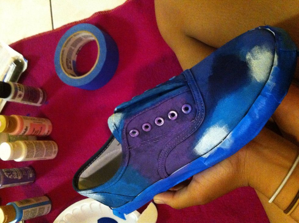 Add white around the light blue areas